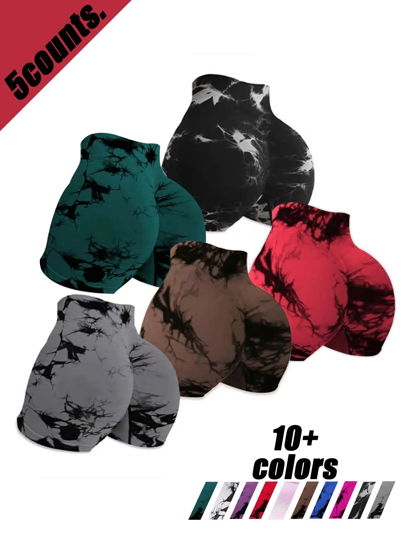 Black + Dark Green + Red + Brown + Dark Gray