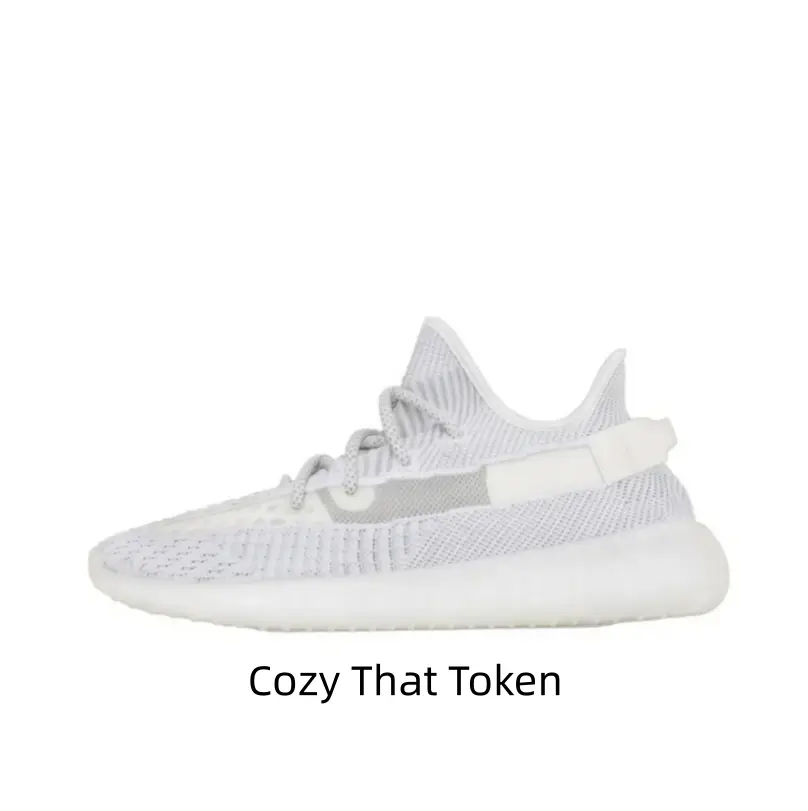 Pure White Hollow Mesh Knit Casual Sneakers Elastic Sock Lace Up Design Gray Transparent Side Patch Full White Wave Cushion Midsole Lightweight Non-Slip Outsole Unisex Daily Street Walking Footwear
