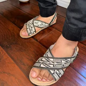 Mens Handmade Leather Huaraches: Mexican Cross Strap Sandals