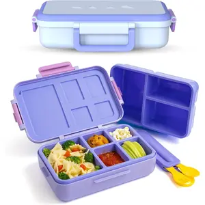 Bento Box & Cutlery Set - Leakproof Lunch Box for  with Interchangeable Inserts, , Dishwasher & Microwave Safe - Lunch Containers for School &  ()