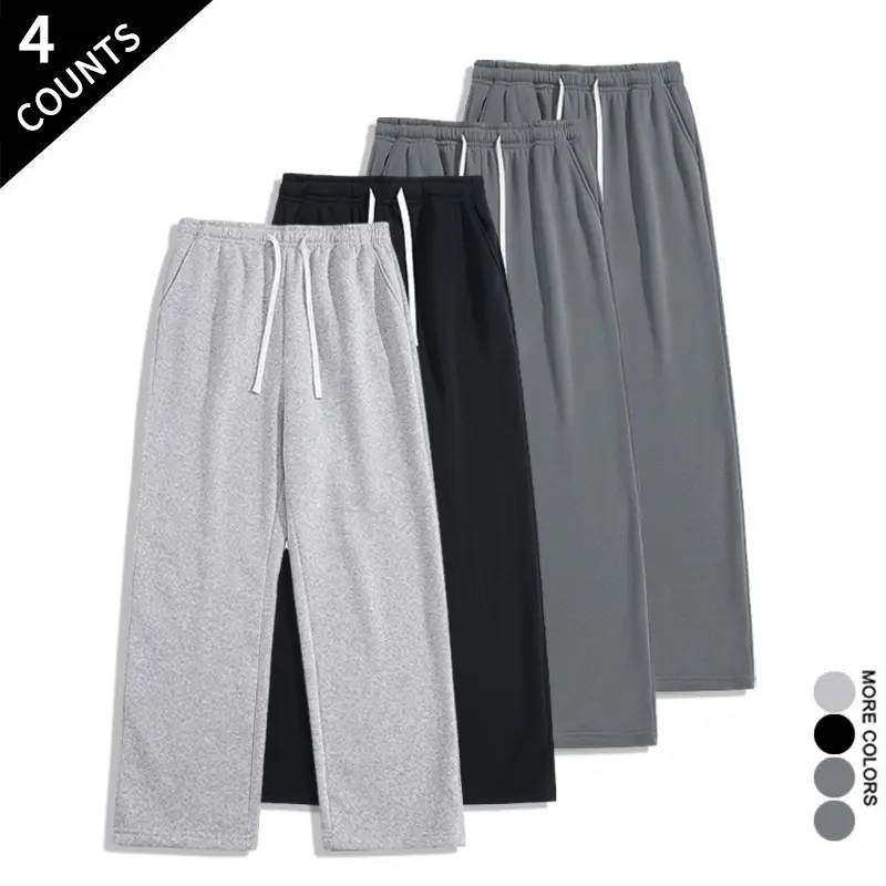 Men's 4-Pack Everyday Sweatpants - Soft Casual Pants for Multi-Use Wardrobe Basics