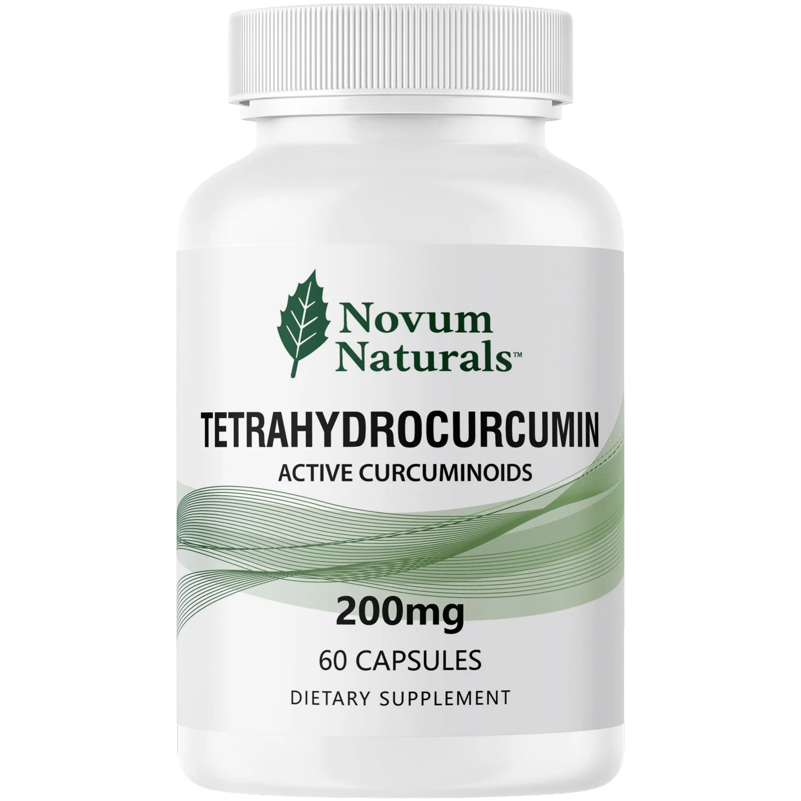 Novum Naturals Tetrahydrocurcumin 200mg - 95% Tetrahydrocurcuminoids for Joint & Antioxidant Support - Curcumin Form with Superior Absorption to Turmeric - Vegan, Non-GMO, 60 Capsules
