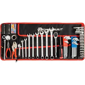 Piece Motorcycle Tool Kit with Roll, Roadside, Travel Wrenches, Ratchet, Sockets - 643028 ECE