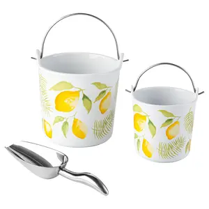 Temp-tations Seasonal 1.5-qt & 20-oz Stoneware Buckets w/Scoop