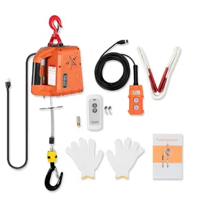 2300LBS/1T Electric Hoist Winch Portable Electric Power Winch New Upgrade Electric Hoist Crane w/Overload Protection 38ft Lifting Height for Attic Pro Utility Lift,3 in 1 Control Method