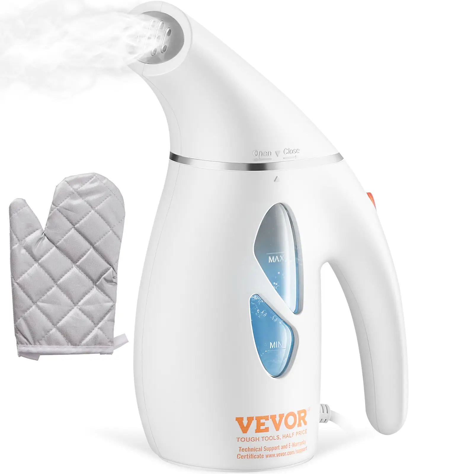 VEVOR Portable Handheld Fabric Steamer, 900W Quick Heat Steamer for Clothes, Wrinkle Remover Clothing Iron Intelligent Controller & Auto-Off & Large D