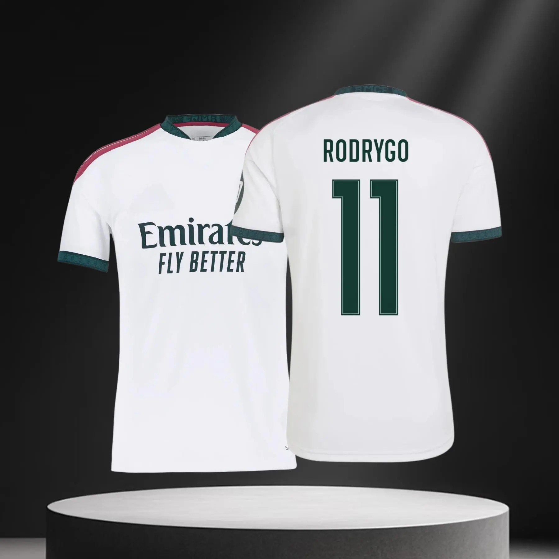 26 27 Home White Short Sleeve Soccer Jersey 11# Rodrygo Football Jersey