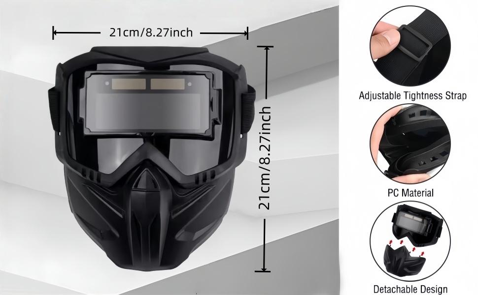 Welding Face Auto Darkening, Anti Fog Lightweight Headgear Face Shield, Protective Face Shield for TIG MIG Plasma Cutting Grinding – Eye Protection Welding Helmet for Professionals & Beginners, Durable Comfortable Full Face Safety Gear for Workshop Use detail 2