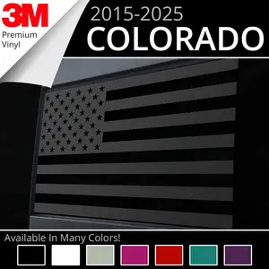 BocaDecals Pre-Cut Rear Middle Window American Flag Decal For 2015-2025 Chevy Colorado