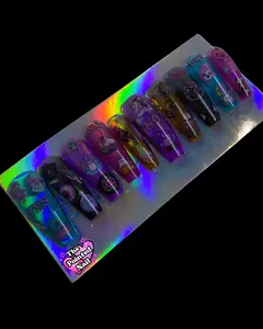 Halloween Press On Nails Length Coffin Long Size Large