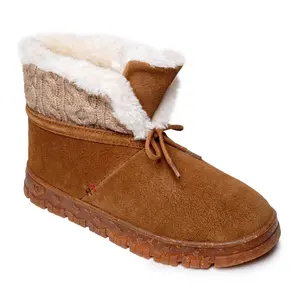 Minnetonka Women's Norean Sweater Knit Suede Boots
