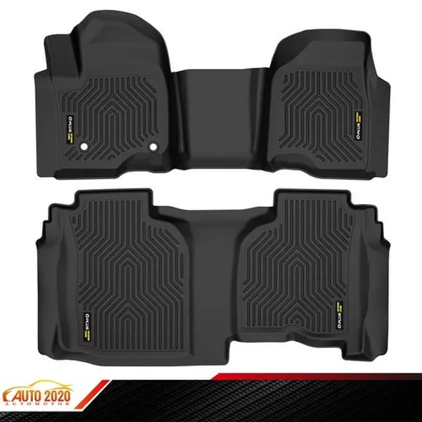 TPE Floor Mats Liners Fits 2019-2025 Chevrolet Silverado/Sierra 1500 Double Cab