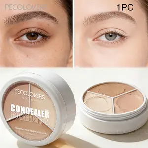1pc Concealer Palette, Full Coverage Creamy Formula, Corrector & Highlighter, Skin-Perfecting & Flawless Finish, For All Skin Types