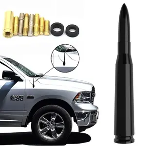 Car Truck Bullet Antenna, Auto Antenna Mast, Suitable for GM Chevy Silverado 1500 2500 3500 HD Avalanche GMC Sierra 1500 2500 3500 Denali Heavy Duty Pickup Trucks Accessories