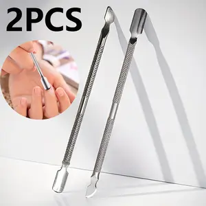 Stainless Steel Nail Pusher Tool, Dual-Head Manicure & Pedicure Kit, Nail Care Tool, Perfect Nail Design, Home or Salon Use, Beauty Salon Products