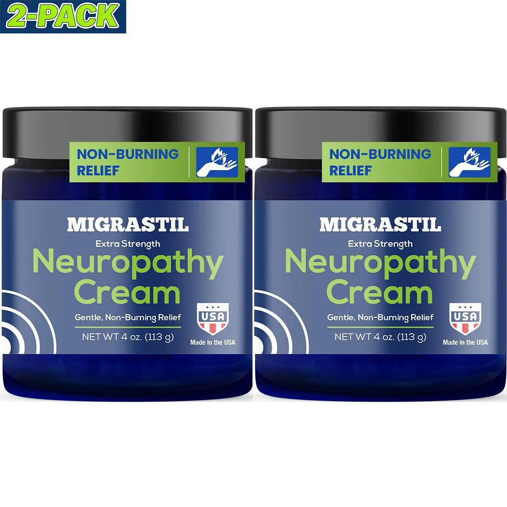 Migrastil Neuropathy Cream - Soothing Cream for Feet, Legs, Hands, Etc. Aloe Shea Butter Gentle Clove Moisturizing Body Care Daily