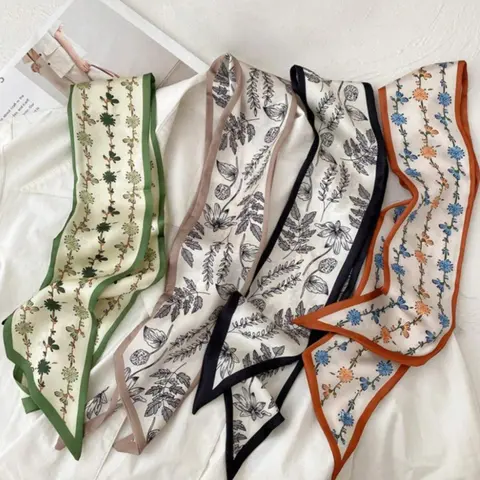 Women's Vintage Floral Print Hairbands, Casual Versatile Long Hair Band for Daily Wear, Elastic Hair Accessory for Ponytails, Fashion Hair Accessories for Women & Girls, Fashionable Hair Accessories, Hair Style Accessory