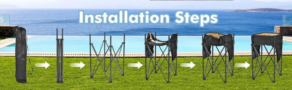 Multi-functional Foldable Outdoor Camping Table Waterproof Leakproof Beverage Cooler Table with Storage for Camping Beach Picnic