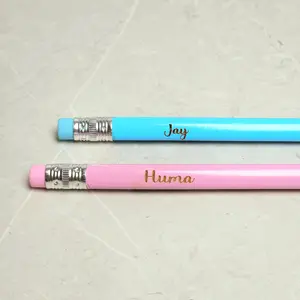 Personalized Name Pencils - Pack of 10, Custom Engraved, Triangular Grip, Vibrant Colors, Laser-Engraved Names, Easy-Grip Design, Perfect for School Supplies & Gifts
