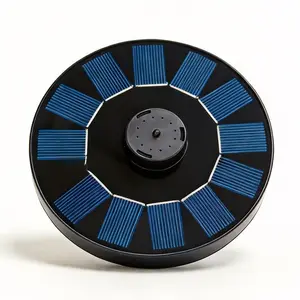 5.12 inches Solar Bird Bath Fountain with 6 Nozzles, Solar Fountain Pump for Bird Bath, Solar Powered Floating Water Fountain Pump for Bird Bath, Ponds, Garden, Fish Tank and Outdoor 13cm