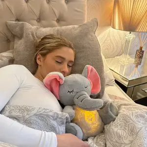 New 2026 Baby Breathing Soothing Elephant Plush Doll Toy Sleeping Companion Music and Light Doll Sensory Stuffed Toy Kids Gift