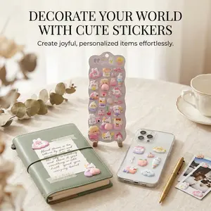 3D Cartoon Cat Stickers, High-Quality Embossed Decals for Scrapbooks, Notebooks, Phone Decoration, Perfect for Crafts