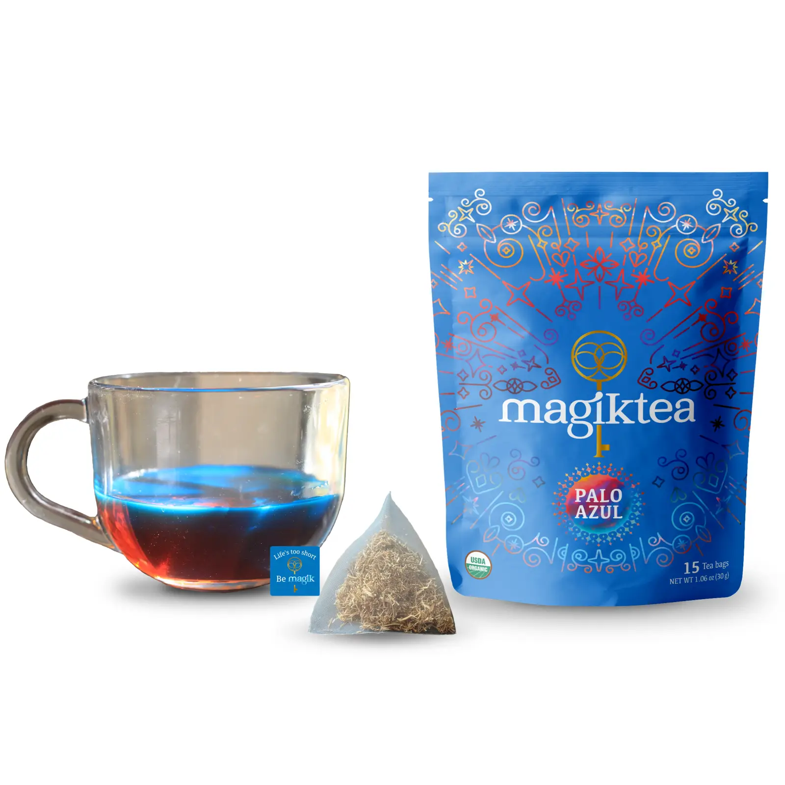 Palo Azul, 15 Plant-Based Tea Bags, USDA Organic