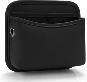 Universal Car Side Pocket Organizer, PU Leather Car Pocket Pouch for Car Seat, Door, Window, Console, Multifunctional Car Organizer Accessories for Phone Sunglasses Keys Cards, black