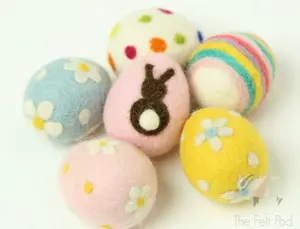 Easter Felt Eggs | Wool Felt Easter Eggs | Felt Shapes | Waldorf toys | Easter Decor | Easter Basket | Cat Toys | Needle felt, gifts for friends, relatives, family.
