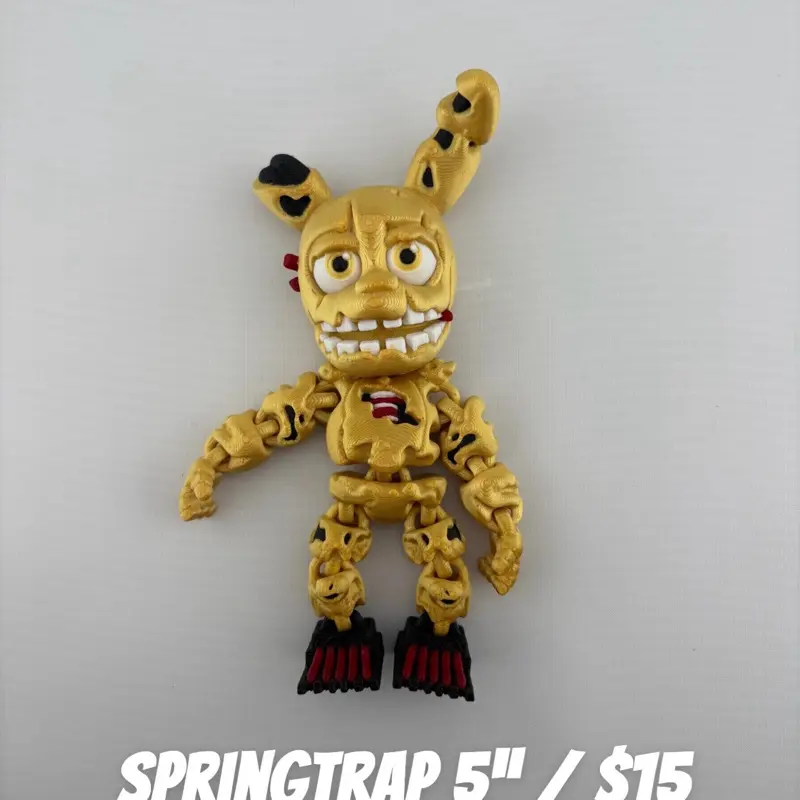 3d Printed Flexi Springtrap 5”