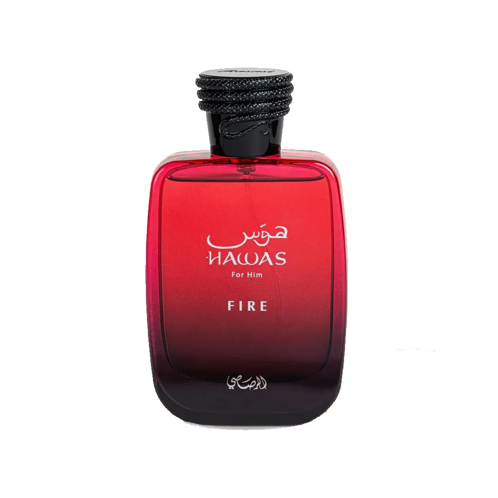 RASASI Hawas Fire Eau De Parfum Spray 100ML(3.4 Oz) - Bold Long Lasting Arabian Perfume For Men With A Fiery Essence - Indulge In A Luxurious Perfume Men That Captures Masculine Elegance And Strength