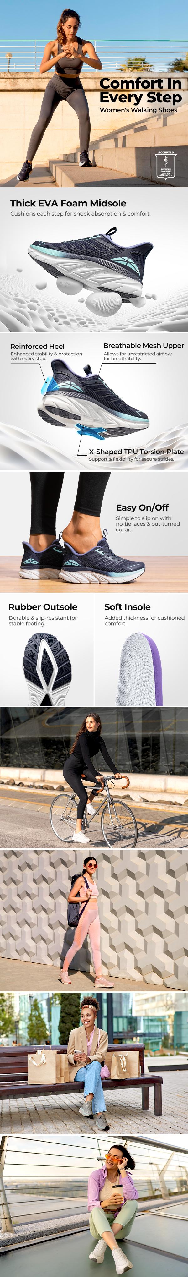 AllSwifit 2.0 Women's Slip On Walking Shoes Running Comfortable Breathable Non Slip Athletic Gym Workout Cross Training Sneakers Sports Running Shoes summervibes