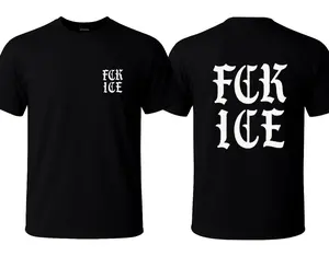 FCK ICE Gothic Graphic T-Shirt – Social Justice Protest Tee | Minimalist Activism Streetwear | Viral Political Statement Top