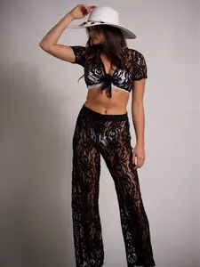 Women's Lace Pants See Through Swimsuit Cover Up  Beachwear Womenswear Bottom