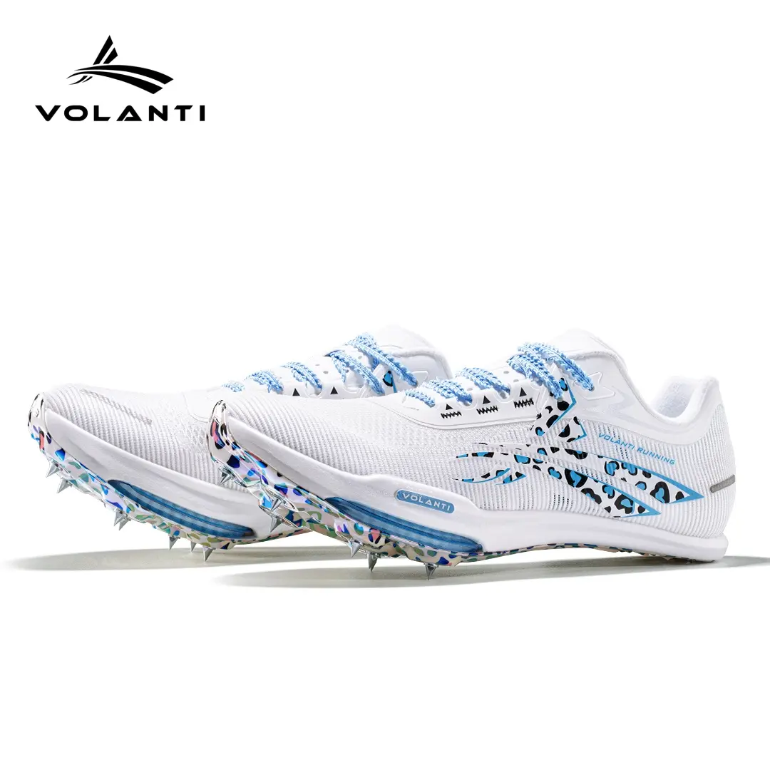 Volanti Rocket Air Spikes | Professional Track and Field Spikes Carbon Plate Air Cushion Lightweight Breathable High Elastic Boost Speed Shock Absorption Stable Grip Sprint Middle Long Distance Running Shoes