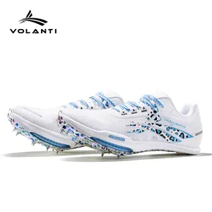 Volanti Rocket Air Spikes | Professional Track and Field Spikes Carbon Plate Air Cushion Lightweight Breathable High Elastic Boost Speed Shock Absorption Stable Grip Sprint Middle Long Distance Running Shoes