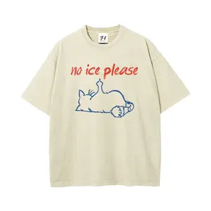 No ICE Please Shirt Raccoon, Abolish ICE T-Shirt, S~5XL Oversize Unisex Washed T-Shirt for Women and Men's Unisex Fit Batik Cotton Oversize Streetwear Menswear  Super Soft Pre-Shrunk