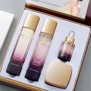 Virals Luxury Caviar Peptide 4pcs Set, Deep Hydrating & Glowing, Must-Have Skincare Gift Set, Moisturizing Kit