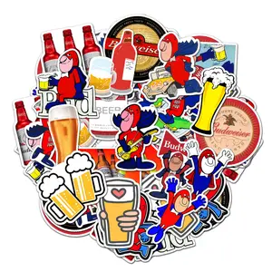Budweiser Pack 20 PCS Stickers Prited Meme Funny Graphic Waterproof Stickers Pack, Decorative Car Wall Bottle PC Book Vinyl Stickers Decal