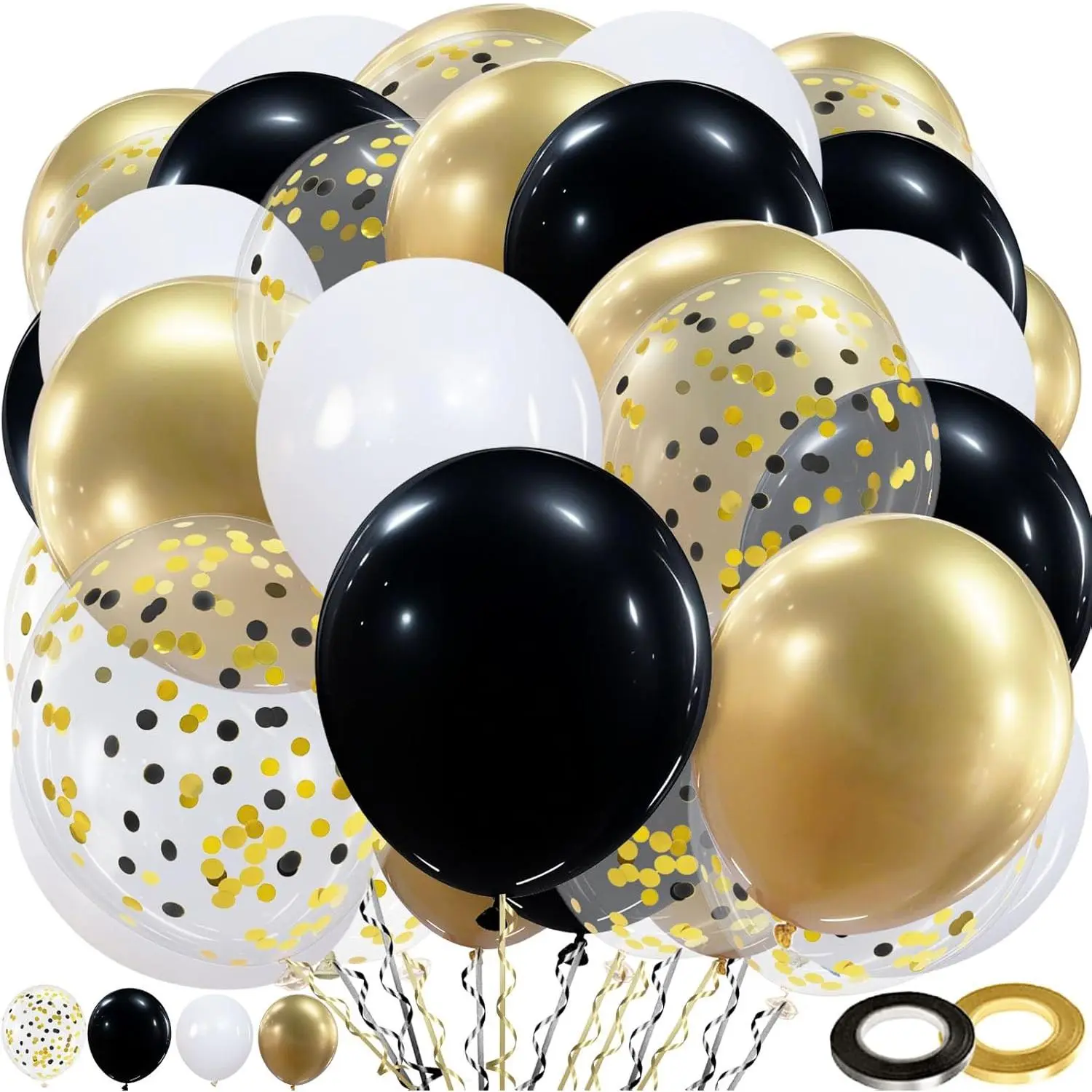 Gold-black-white