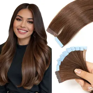 12inch-20inch 10pcs/pack Mini Tape In Human Hair Extensions Real Nautral Straight Machine Remy Hair Seamless Tape Hair Extensions for Women
