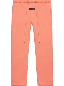 Uncuffed Relaxed Sweatpant Essen-tials SS22 130su222042f 'Coral' Wide Leg Menswear Trouser
