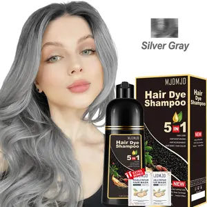 Silver Gray Hair Dye Shampoo 3-in-1 with Hair Mask, Instant Gray Coverage for Women & Men, Natural Long-Lasting Silver Hair Color in Minutes, Nourishing Champu Para Canas for All Hair Types, 16.9 Fl Oz