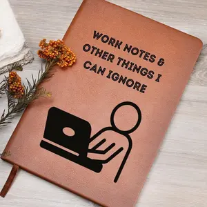 Funny Leather Journal, Leather Notebook, Office Gift, Coworker Gift, Secret Santa Gift, Leather Planner, Funny Notepad, Gag Gift
