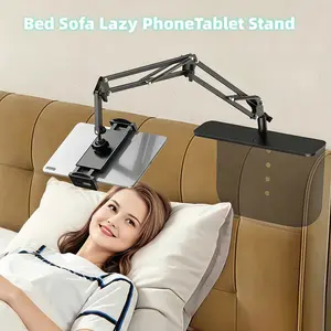 1pc Bed Head Insert Phone Tablet Stand, 360° Rotatable Foldable Arm, Universal Hands-Free Holder for Bed Sofa, Lazy Person Accessory