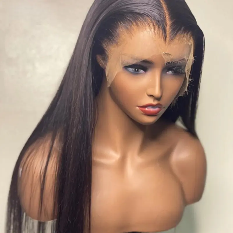 13x6 Lace Front Wigs Human Hair 180 Density Straight HD Lace Front Wigs Human Hair Pre Plucked 13x6 Bone Straight Lace Frontal Human Hair Wigs for Women Glueless Wigs Human Hair Natural Color