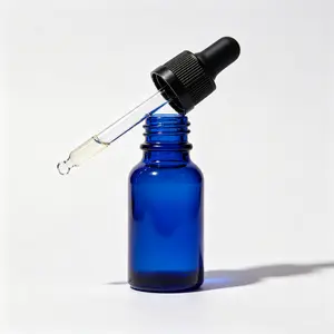 Cobalt Blue Glass Dropper Bottle, Refillable Leakproof Essential Oil Bottle, UV Protected Mini Glass Bottle for Serum, Perfume, Tincture, Aromatherapy, Travel Liquid Storage