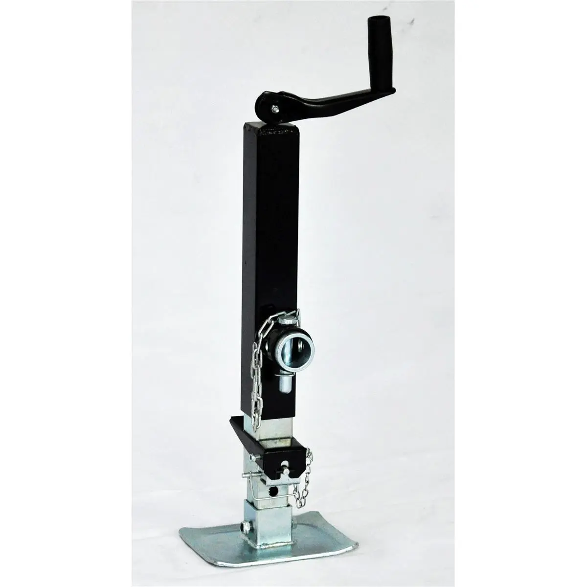 Square Tube Trailer Jack, Topwind, Fast Action, 2000 lbs Capacity, 19.5 in Travel, Tube Mount, Engineered in the USA, 9.625 In