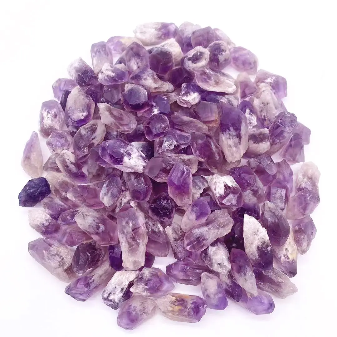 Natural 1 LB Amethyst Points and Chunks Collection Brazilian Rough Raw Healing Crystals, Home Decoration Collectibles Jewelry Accessories & Derivatives