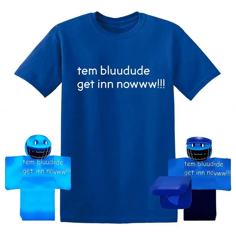 Roblox Graphic Tee For Adults, Youth, Tem Bluudude Get Inn Now!!! Graphic Men Gifts, Roblox Gaming Tee, Funny Shirt, Gift Shirt, Menswear, Unisex Cotton Tee, Womenswear, Comfortable roblox